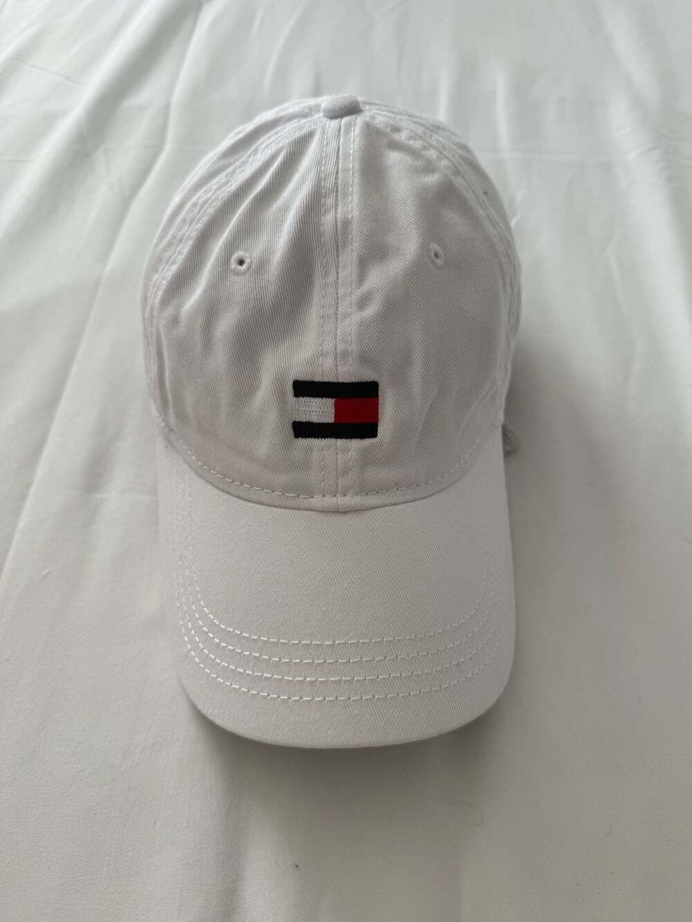 Tommy Hilfiger White Flag Logo Dad Hat Baseball Cap